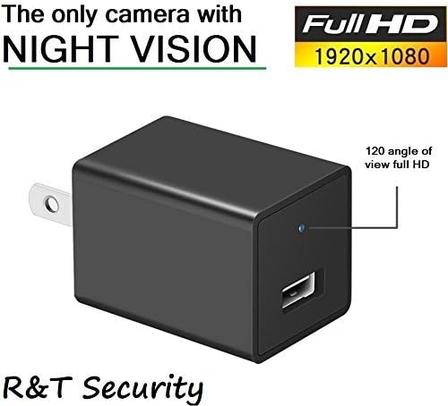 Night Vision Spy Camera Charger - Hidden Camera Adapter - Mini Spy Camera 1080p - USB Charger Camera - Hidden Spy Camera - Hidden Nanny Cam - Hidden Spy Cam with Infrared