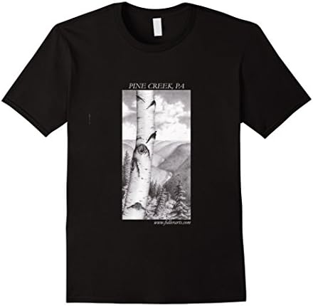 Mens "Fidler Arts":"Lone Birch" Large Black
