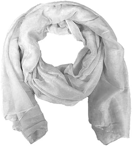 DINZIOLadies Womens Glitter Sparkle Stardust Long Plain Scarf Scarves
