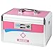 Decaller Medical Box with Lock, Medicine Case with Removable Tray & Handle & Shoulder Strap, 12