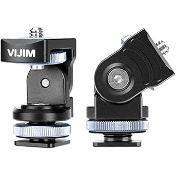 VIJIM Hot Shoe Mount Tripod Adapter for Light Stand Panoramic Camera Monitor Holder Mount 360° Rotation for Sony Canon Nikon DSLR Camera