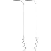 Sterling Silver Dangling Charm Threader Earrings for Women Assorted Designs Italy