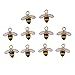 MagiDeal 10 Pieces Crystal Rhinestone Bees Flat backs Embellishments Buttons Flatback Appliques for Wedding Phone Craft Bag Shoes Hair Accessories Handmade Decorations - Yellow