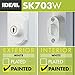 Ideal Security Deadbolt for Storm and Screen Doors, White, Key Lock