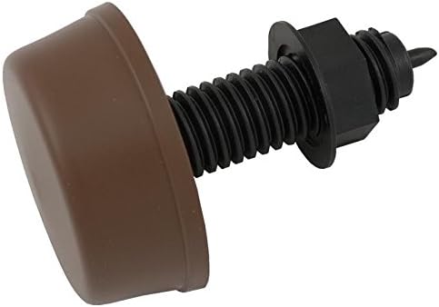 Herga 6433-EZZZ 0.8" HS 2.2" FD Threaded Mushroom Air Button - Brown