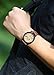 CUCOL Eco Faux Wooden Dial Watches For Men and Women Leather Band Casual Design Brown Color