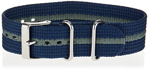 Timex TW7C03100 Weekender 20mm Blue/Gray Stripe Fabric Slip-Thru Strap