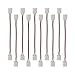 LED Connector / 10 mm Wide 5050 Single Colour Strip Light Connector -NewNewStar 10Pack LED 2 Pin Conductor Strip to Strip Jumper