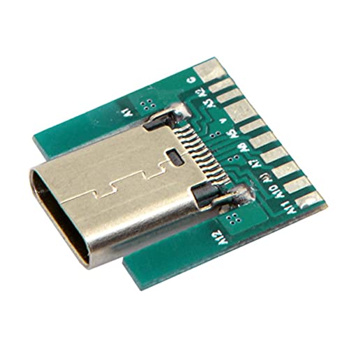 Cablecc DIY 24pin USB 3.1 Type C Female Socket Connector SMT Type with PC Board