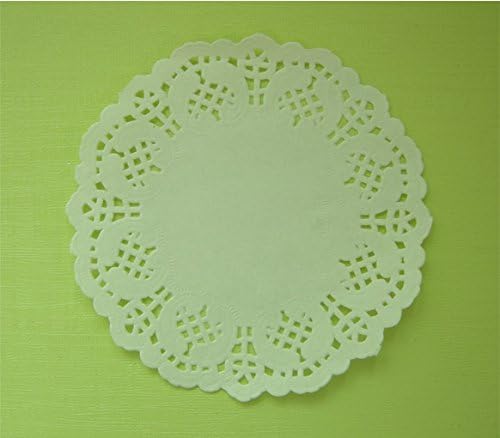 Set of 200 White Round Disposable Lace Paper Doilies Cake Placemats Crafting Coaster of Tableware Decoration