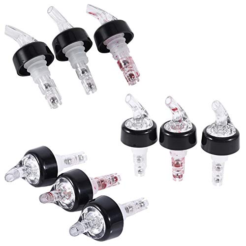 White Wine Pourer, Plastic Measured Liquor Spirit Pourer Free Flow Wine Bottle Pour Spout Stopper Transparent - Thumbnail 5