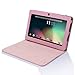 TabSuit Dragon Touch Y88X Plus PU Leather Case Stand Cover for 7'' Dragon Touch Y88X Plus/ Y88X/ Y88, KingPad K70/ K77, NeuTab N7/ N7 Pro, Chromo, ProntoTec, iRulu, Zeepad, Alldaymall w/ Dual Camera (Pink)