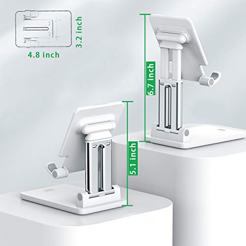 Adjustable Phone Stand, coonoe Foldable Cell Phone Holder for Desk Multi-Angle and Height Adjustable Universal Phone Dock Compatible with 4-9.7\