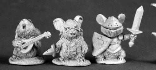 Mousling Heroes Bard, Thief, Knight Dark Heaven Legends Series