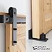 SMARTSTANDARD 5FT Sliding Barn Door Hardware Whole Kit (Include 5ft Track Kit & Pull Handle Set & Floor Guide), Smoothly and Quietly, Easy to Install, Fit 30