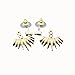 Uniklook Jewelry Gold Spike Crystal Ear Jacket Double Sided Stud Back Front Earrings NEW Trend