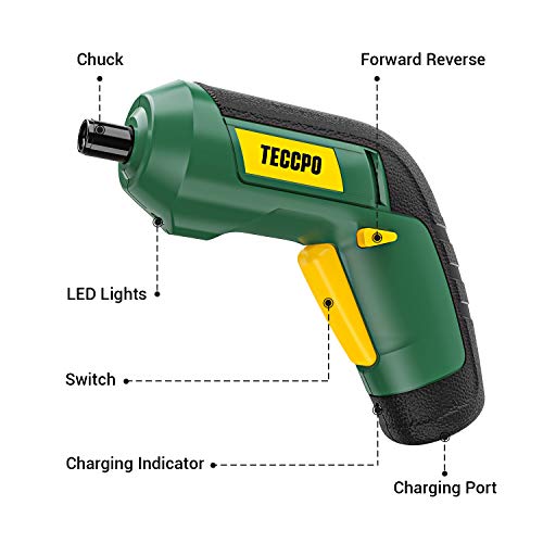 Cordless Screwdriver, Electric Screwdriver Rechargeable, 4V 2000mAh Li