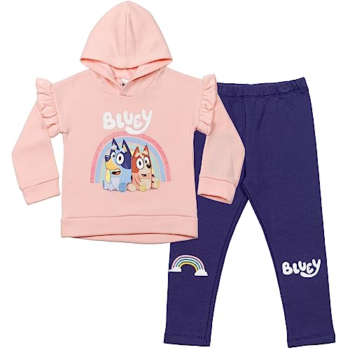 Bluey Girls Fleece Hoodie and Leggings Outfit Set