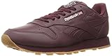 Reebok Men's Cl Lthr Gum Cu Fashion Sneaker, Maroon/White Gum, 12 M US