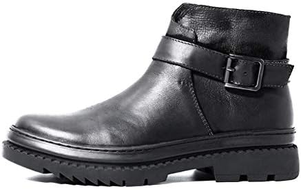 Ailj 男性マーティンブーツブラウン ブラックのためのメンズ防水ハイトップブーツ Color Black