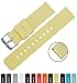 BARTON WATCH BANDS 22mm Happy Yellow Soft Silicone Quick Release Straps