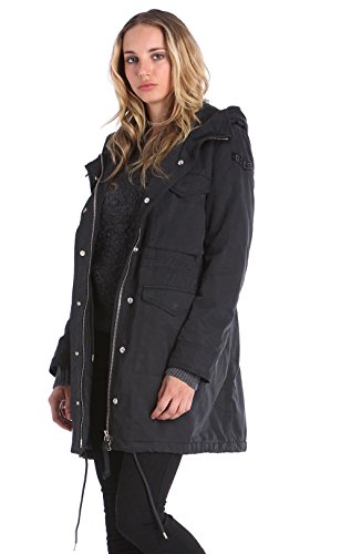 Diesel W-PUJA-B GIACCA Women’s Jacket Parka Coat Black