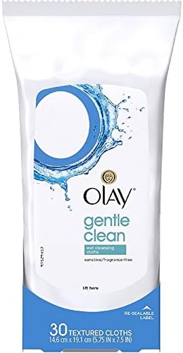 OlayWet Cleansing Cloths Gentle Clean, Sensitive/Fragrance-Free 30 Ea ( Pack of 12)