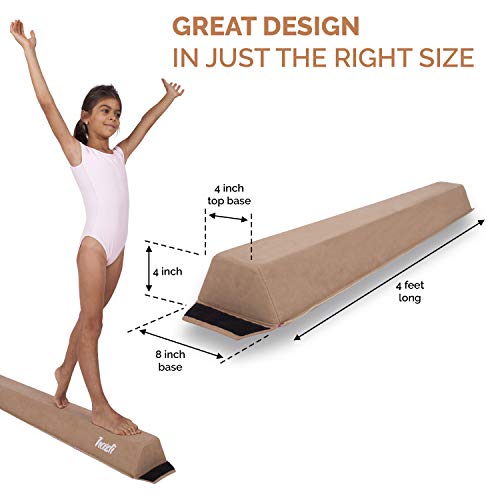 Balance Beam for Home Gymnastic – Beginner Sectional Gymnastics Beam for Kids – 4 ft L X 4" h X 4" Wide Top Training Balance Beam - Soft Yet Sturdy Gym Equipment for Children’s SAFETY AND SECURITY - Thumbnail 2