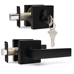 Probrico Flat Black Passage Door Lever with Single