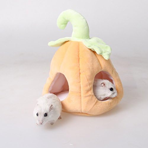 BbearT® Pet House Bed,Small Pet Hamster Hanging Bed House Hammock Cute Furit Warm Fleece Bed Guinea Pig Hedgehog Chinchilla Bed House Cage Nest Hamster Small Animals House (Green Apple) - Image 3