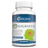 Natural Migraine Relief - with Feverfew, Magnesium, Taurine & Vitamin B1 - 60 Vegetarian Capsules from Migrastil.