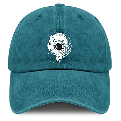 Dad Hats for Women Aesthetic Bitcoin to The Moon Mens Washed Hats
