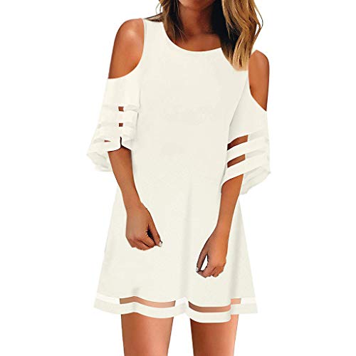 Handyulong Womens Dresses Teen Girls Casual Lace Panel Solid Loose Tunic  T-Shirt Dress Holiday Beach Sundress Cocktail in Kenya | Whizz Pool Timers