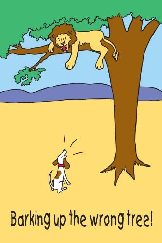 "Barking Up The Wrong Tree" Rawhide Greeting Card for Dogs