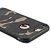 LONTECT iPhone 7 Plus Case, [Camo Series] Hybrid High Impact Shock Absorption Dual Layer Army Camouflage Armor Defender Case Cover for Apple iPhone 7 Plus - Camouflage Green