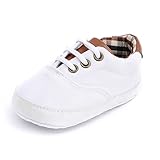 Infant/Toddler Baby Lace Up Soft Sole Sneakers Boys Basic Canvas First Walkers Shoes