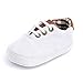 Infant/Toddler Baby Lace Up Soft Sole Sneakers Boys Basic Canvas First Walkers Shoes White