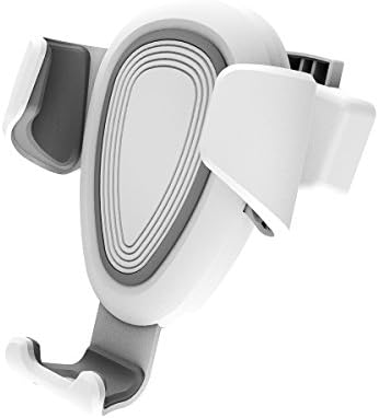 Gravity Car Mount 360 Rotation Air Vent Clip Cell Phone Holder Cradle Universal Bracket for iPhone X/8/8 Plus/7/7 Plus, Samsung Galaxy S8/S7/Note 8/7, Nexus, Android, 3-6'' Smartphone (White&amp;Grey)