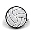 Croc Volleyball Charms for Crocs and Jibbitz Bracelets (White)