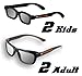 ED DUAL PLAY Family 4 Pack (2 Adult and 2 Kids) - LG AG-F310DP + AG-F400DP Cinema 3D Dual Play Compatible Gaming Glasses
