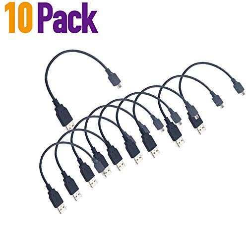 10pcs USB Charger Cable for Mp3/Mp4/Mobiles, BolAAzul USB 2.0 to Mini 5-pin Sync&Charger 0.2m - Thumbnail 6