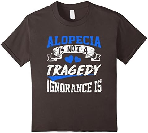 Kids Alopecia is not a tragedy,ignorance is t shirt 10 Asphalt