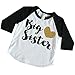 Bump and Beyond Designs Baby Girl Outfit Big Sister Shirt Baby Announcement Photo Prop (2T Pink Sleeves)