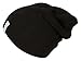 TopHeadwear Soft Ribbed Beanie Slouch Slouchy Knit Hat - Black