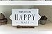 Creative Co-Op Distressed Metal Sentimental Wall Sign, “This is Our Happy Place”,White/Black