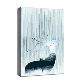 Canvas Wall Art for Living Room,Bedroom Home Artwork Paintings Abstract Animal Art Ready to Hang - 12x18 inches