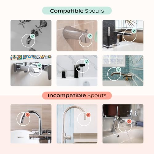 Canopy Baby Bath Tub Filter – Gentler Water Filtration for Delicate Skin | Reduces Chlorine & Irritants | BPA-Free Silicone Spout Cover | Easy Tool-Free Install | Activated Carbon Filtration