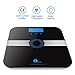 1byone Body Fat Scale Body Scale Bathroom Scale with Tempered Glass, 180kg/400lb Weight Capacity, 10 Users Auto Recognition, Measures Weight, Body Fat, Water, Muscle, Calorie and Bmi, Black