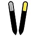 Bona Fide Beauty's Genuine Czech Crystal Glass Nail Files - 2-Piece Manicure Files in Black Velvet Sleeves