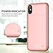 Battery Case for iPhone X/XS/10,5200mAh Protective Portable Charger Case External Battery Pack for Apple iPhone X/XS/10 Rechargeable Backup Charging Case Battery Power Bank (5.8 inch) (Rose gold)